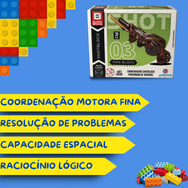 Brinquedo Educativo Infantil Lança Elástico - Marrom (03) - Imagem 4