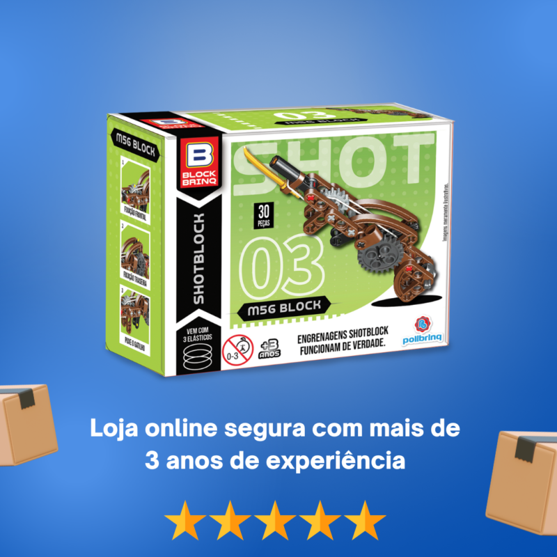 Brinquedo Educativo Infantil Lança Elástico - Marrom (03) - Imagem 5