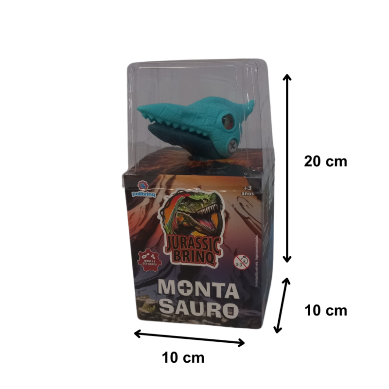 Dinossauro Monta e Desmonta Azul Claro Ferramenta e Parafuso - Image 3