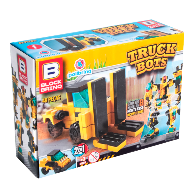 Brinquedo de Montar Truck Bots 1 - Empilhadeira
