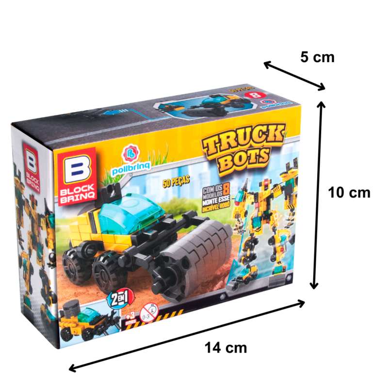 Brinquedo de Montar Truck Bots 8 - Rolo Compressor - Imagem 2
