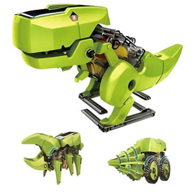 Kit de Robótica - Brinquedo Dinossauro De Montar Didático Robô Solar 3 Em 1
